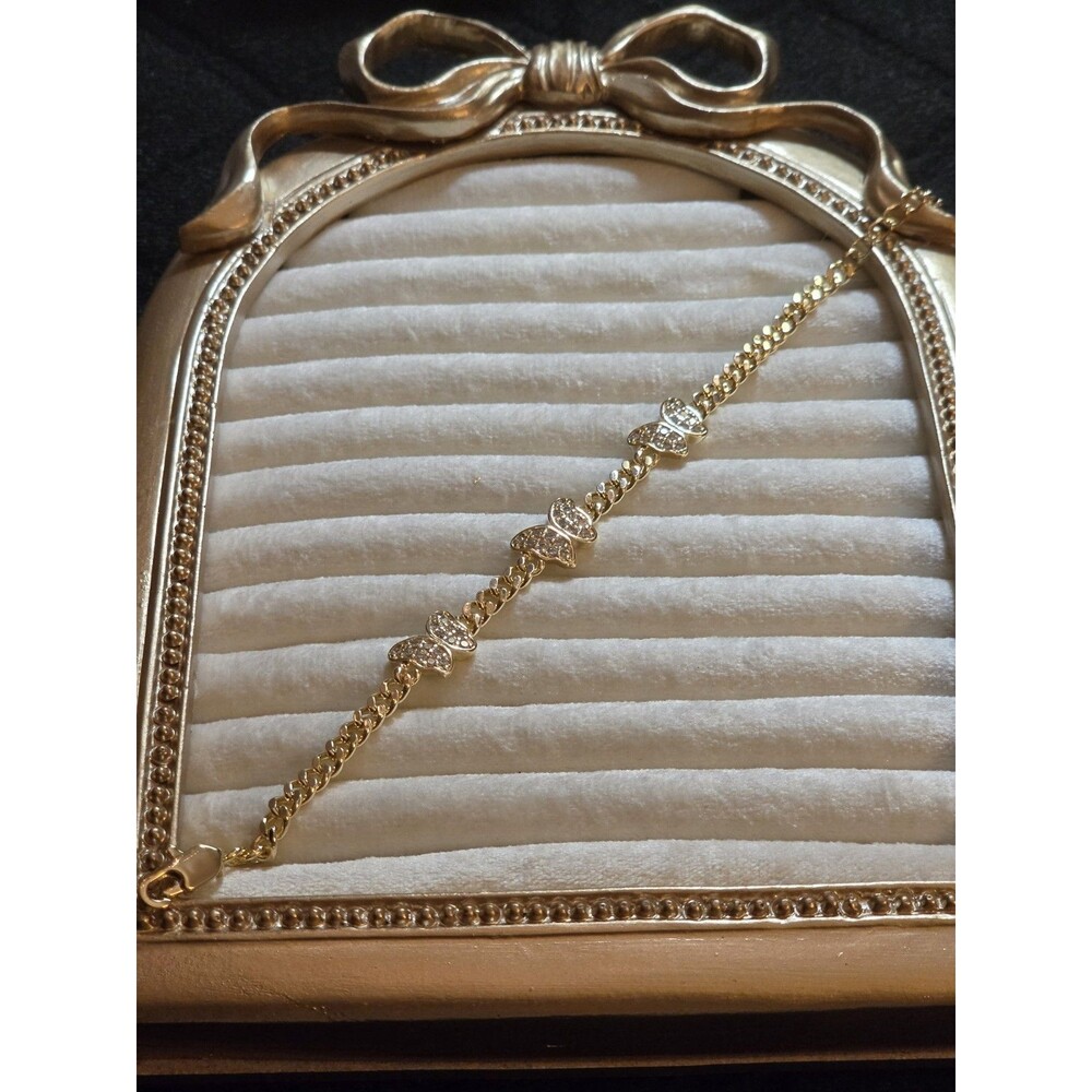 gold plated butterfly bracelet